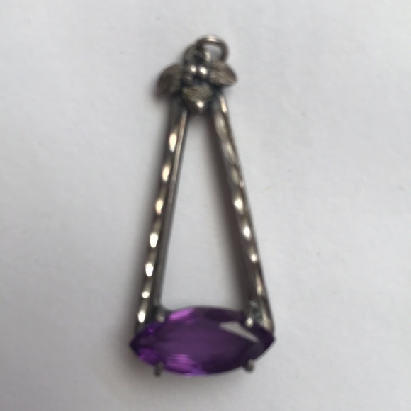 Black Hills Silver Pendant or Charm with Purple Stone - Picture 2 of 6
